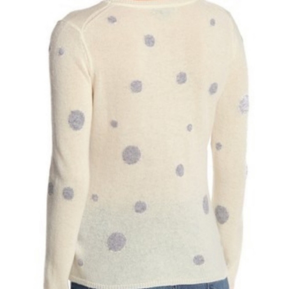 NWT Quinn Sparkle Polka Dot Cashmere Sweater - Picture 2 of 4